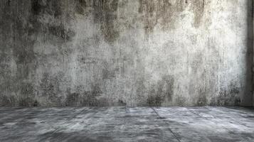 Empty Grunge Concrete Room Interior photo