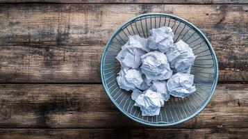 Rejected Ideas in a Vintage Waste Basket photo