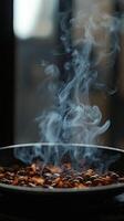 Coffee Beans Roasting in a Pan photo