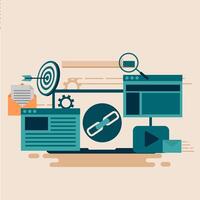Link building, SEO marketing strategies using Backlinks vector