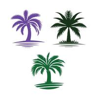 palm trees silhouette design on a white background vector