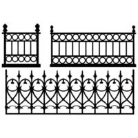fence and fence elements design on a white background vector