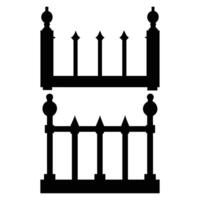 fence silhouette design on a white background vector
