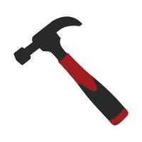 A hammer icon on a white background vector