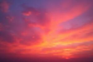 Red Cloud On Sky over the sea with the sunset in the evening background. vector