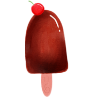 clip art Fresh chocolate ice cream with lychee fruit is cute for decoration png