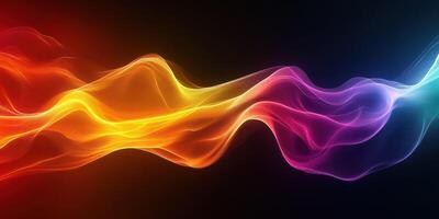 Colorful abstract wave design with flowing gradients in vibrant hues captivating viewers in modern digital art photo