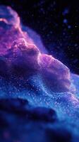 Colorful patterns of shimmering dust create a dreamy texture in an abstract setting photo