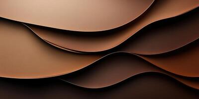 Abstract layers of brown material create a smooth, flowing pattern conveying depth and warmth in interior design photo