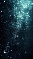 Sparkling particles create a mesmerizing effect in dark blue background during a night event photo