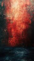 Vibrant textured wall with gradient of red and black colors in an abstract environment photo