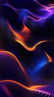 Abstract wave patterns in vibrant colors create a captivating visual effect in an artistic digital design photo