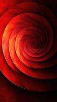 Spiraling red abstraction showcases layered curves and vibrant hues in a dynamic design photo