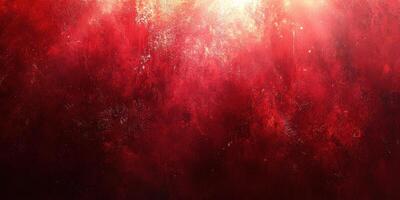 Vivid red textured background with variations in tone and depth illuminated by bright light photo