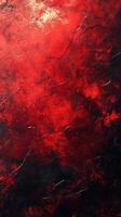 Bright red and black abstract texture creating a dramatic artistic background showcasing rich colors and depth in design photo
