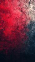 Textured abstract wall art showcasing a gradient of deep red and black tones with intricate cracks photo
