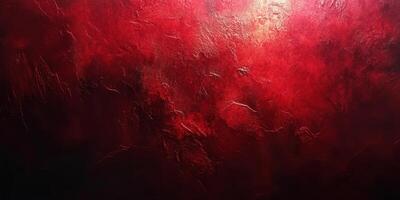 Deep red textured surface showcasing dramatic shades and patterns in an abstract design for artistic backgrounds photo