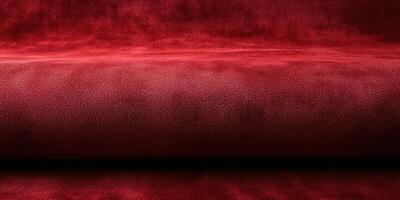 Luxurious deep red suede fabric showcasing a rich texture under soft natural light in a minimalist setting photo