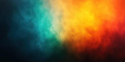 Colorful abstract mist display creates vibrant contrast in dark atmosphere photo