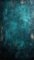 Textured turquoise surface with subtle gold accents creates a captivating visual experience photo