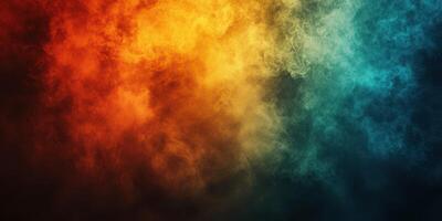 Dramatic swirl of colorful smoke creating an abstract background during ambient light conditions photo
