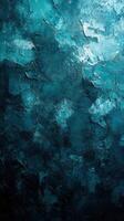 Rich blue and teal textured abstract artwork created with layered paint techniques photo