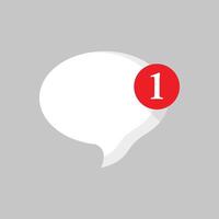 A speech bubble with the number one on it vector