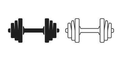 Dumbbells icon isolated on white background vector