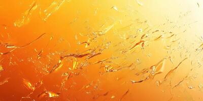 Bright orange abstract background with swirling textures resembling liquid amber under soft lighting photo