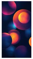Colorful abstract spheres floating in a dark background create a mesmerizing visual experience during a creative art session photo