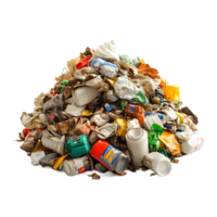 High Angle View of a Large Pile of Mixed Garbage png
