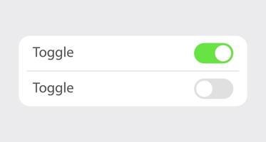 Toggle On Off Button Mobile Phone User Interface Illustration vector