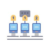 Innovative Electronic Queue System Design vector