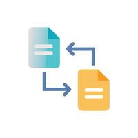 Efficient File Sharing Icon for Users vector