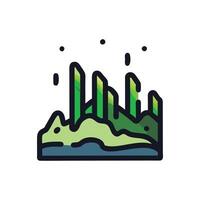 Captivating Aurora Borealis Visual Artwork vector
