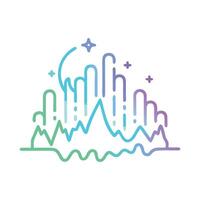 Enchanting Aurora Borealis Nightscape Art vector