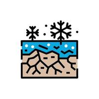 Incredible Permafrost Scene for Illustration vector