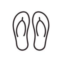Stylish Flip Flops Design for Warm Days vector