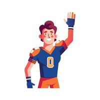Dynamic Football Player Celebrating with Fans Icon vector
