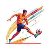 Football Player Attempting LongRange Shot Icon vector