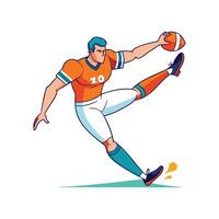 Player Blocking Shot on Goal in Action vector