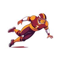 Athletic Player Blocking Shot with Body Action vector