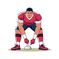 Athlete Ensuring Shin Guards are Secure vector