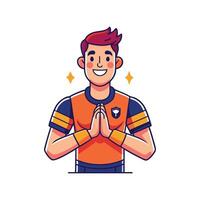 Team Motivator Player Clapping Hands vector