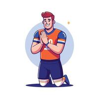 Supportive Clapping Player for Teammate vector