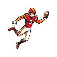 Football Player Managing High Pass with Skill vector