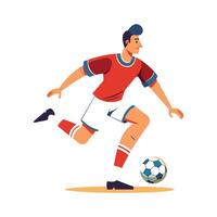 Talented Player Managing Ball with Thigh Skill vector