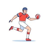 Football Player Managing Ball with Outstep Skills vector