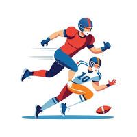 Dynamic Player Evading Tackle During Match vector