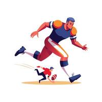 Exciting Player Dodging Tackle in Action vector